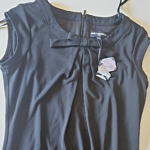 Karl Lagerfeld Black Bow Detail Dress